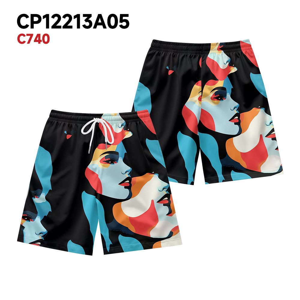 Unbeatable Quality Street Art Abstract Geometric Figure Printed Men's Fitness Running Sports Basketball Shorts_viptrois.com