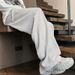 Men's Clothing Pure Cotton Gray Sweatpants Summer Thin Straight Trendy Loose Boys Sports Casual Long Pants_viptrois.com