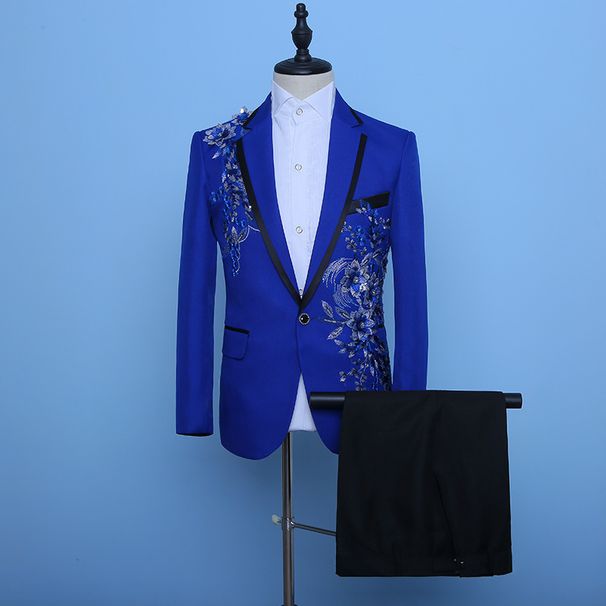 CT 2025 New Sequin Suit Set Men's Slim Fit Formal Wear Choir Costume Male Singer Host Performance Outfit_viptrois.com