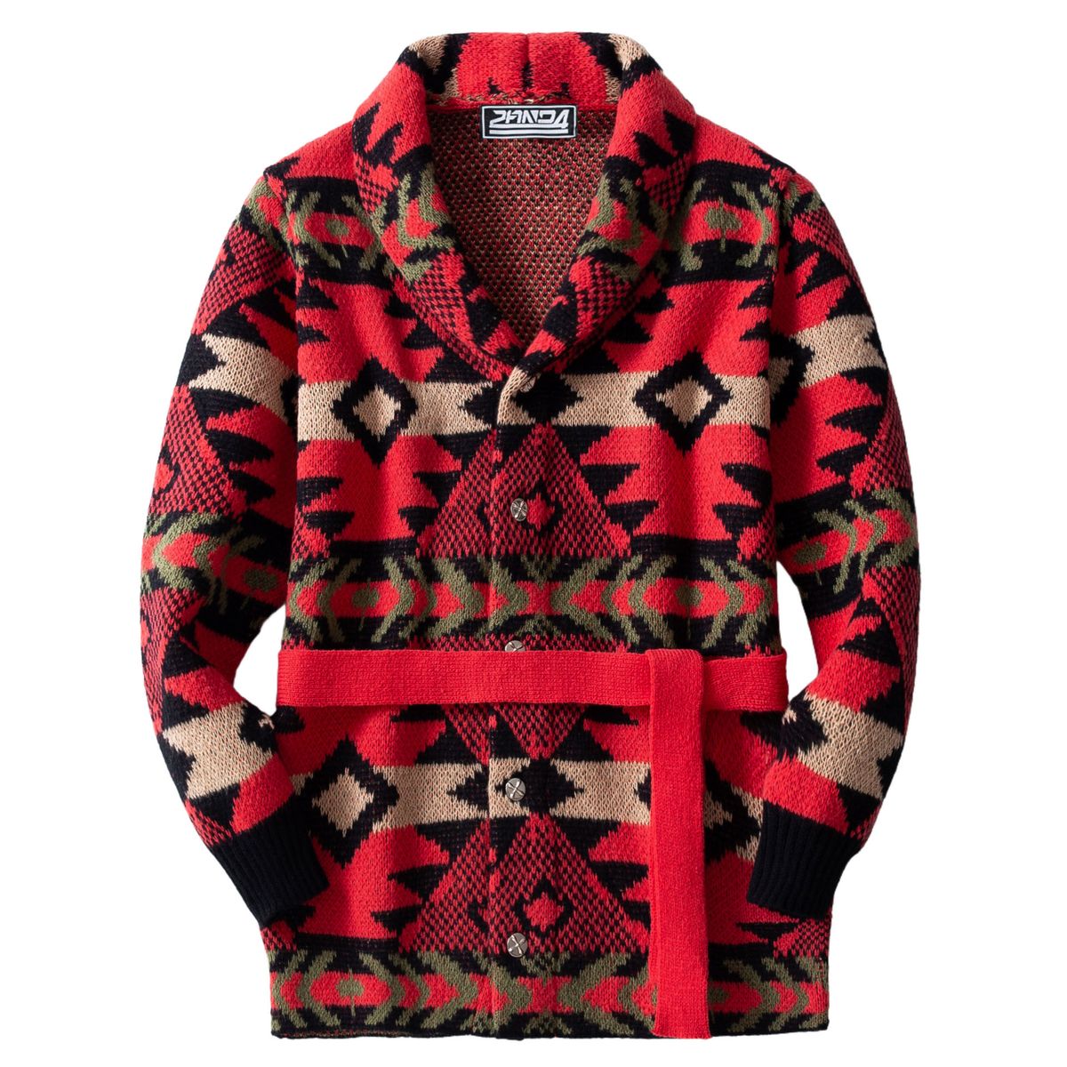 Men's Clothing, European And American Men's Autumn And Winter Medium And Long Sweaters, Retro Jacquard Lace-up Cardigan Jacket For Men_viptrois.com
