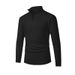 Men's Clothing Stylish Half-Zip Knit Sweater - Autumn & Winter Slim Fit Casual Pullover With Stand Collar (White, Light Gray, Dark Gray, Black)_viptrois.com