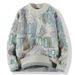 Soft Waxy Sweater Men's Autumn And Winter Trendy Brand Cartoon Sweater Thickened Warm Knitted Bottoming Shirt_viptrois.com