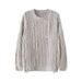 Men's Distressed Fringe Cable Knit Sweater - Oversized Loose Fit High Street Casual Pullover For Winter_viptrois.com