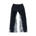 Men's Retro High Street Trend Hip Hop Straight Leg Wide Leg Casual Jeans Two Tone Digital Print_viptrois.com