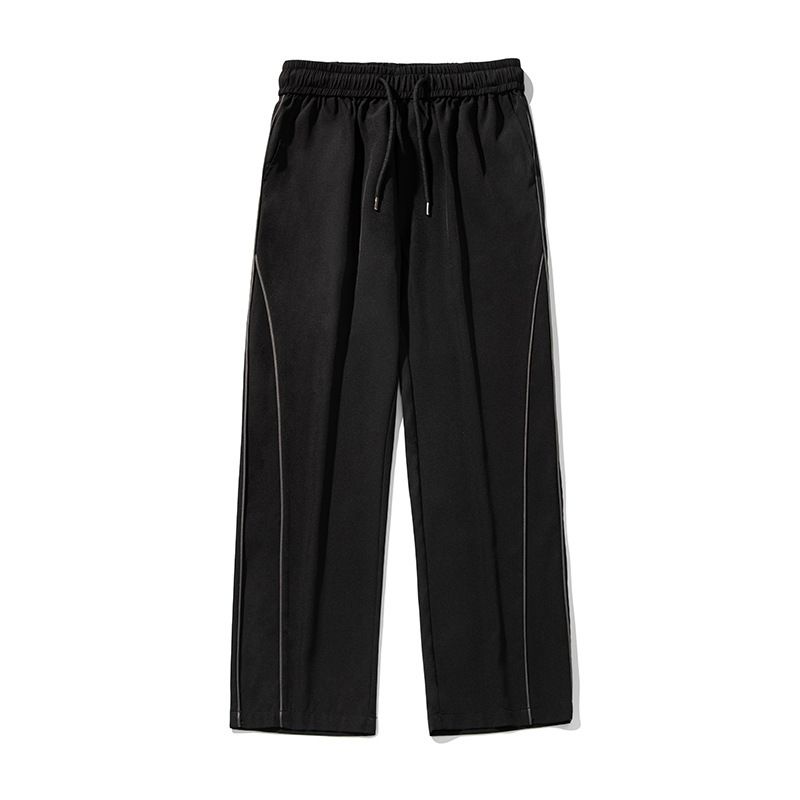 Men's Clothing Contrast Color Split Cut Sports Casual Pants Spring And Summer New Trendy Brand American Retro Versatile Wrinkle Resistant Long Pants Q_viptrois.com