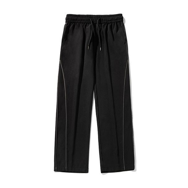 Men's Clothing Contrast Color Split Cut Sports Casual Pants Spring And Summer New Trendy Brand American Retro Versatile Wrinkle Resistant Long Pants Q_viptrois.com
