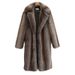 Men's Clothing Men's Fur Coat New Imitation Shearling Suit Collar Long Coat Winter Windproof Warm Windbreaker Large Size_viptrois.com