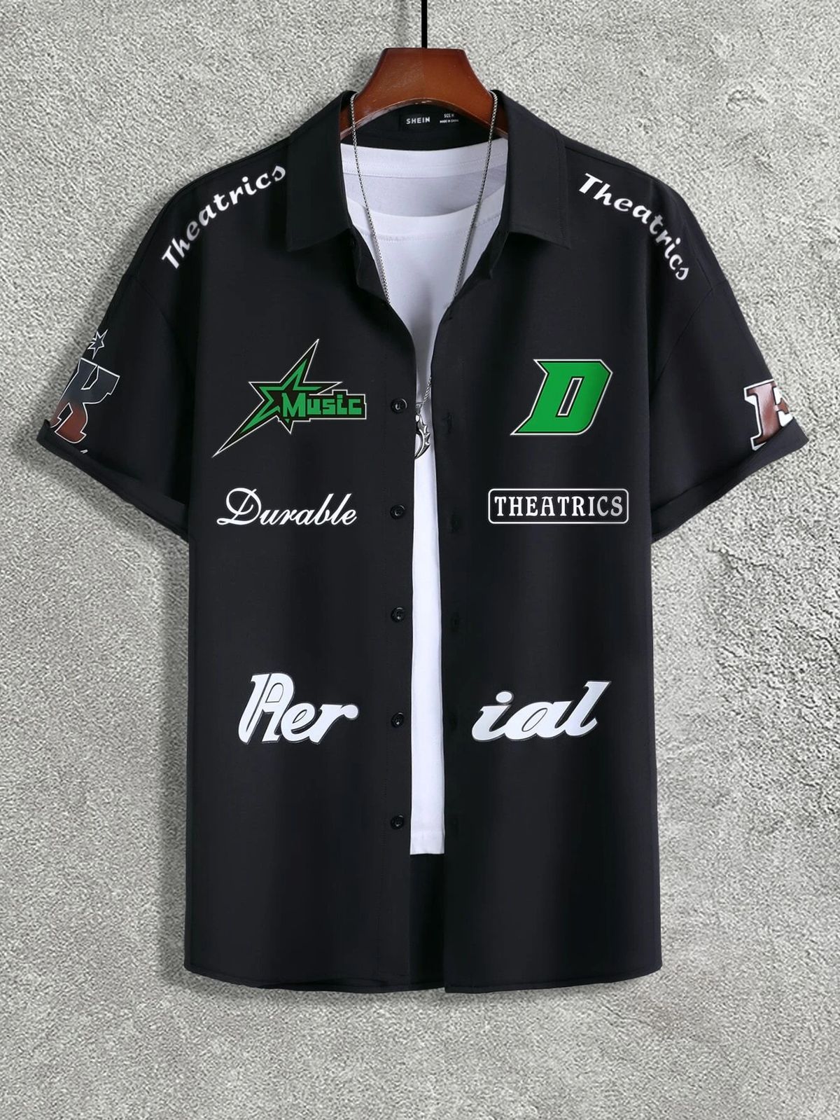 New Large Size Shirt Printing Men's Loose Trendy Short Sleeved Lapel_viptrois.com