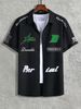 New Large Size Shirt Printing Men's Loose Trendy Short Sleeved Lapel_viptrois.com