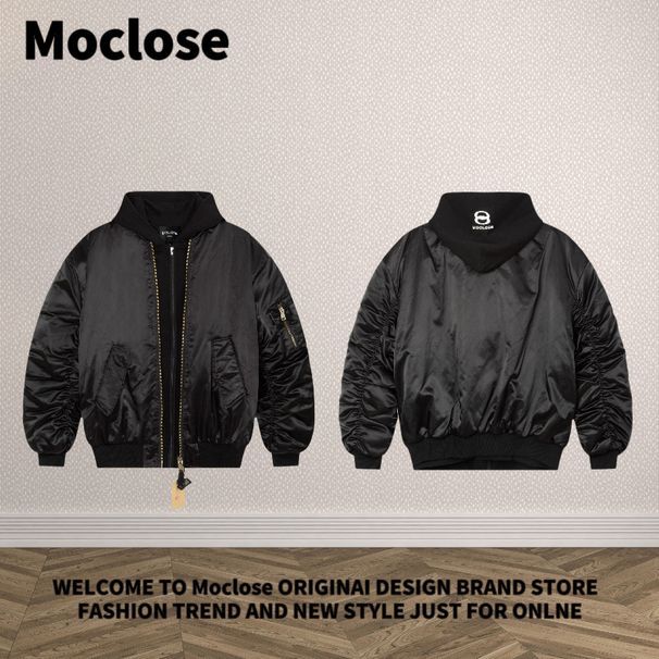 Men's Clothing street autumn and winter outdoor loose cotton warm two piece men and women's pilot jacket hooded coat_viptrois.com