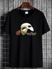 Vintage Men's T-Shirt Phantom Of The Opera Dated 1986 Size Small Black Stretched Fashion Versatile Soft Stylish Summer Top For Everyday Wear_viptrois.com