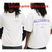 All Saints Underground Sanctum Cotton Women's T-Shirt Long Sleeve Crew Neck Graphic Print Casual Top For Women_viptrois.com