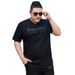 Men's Clothing new plus size men's short-sleeved ice silk fashion T-shirt fat man oversized T-shirt elastic 260 catties_viptrois.com