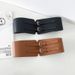New Collection Versatile Black Embellishment Waist Closure For Women's Outerwear Elastic Wide Belt With Coat, Suit And_viptrois.com