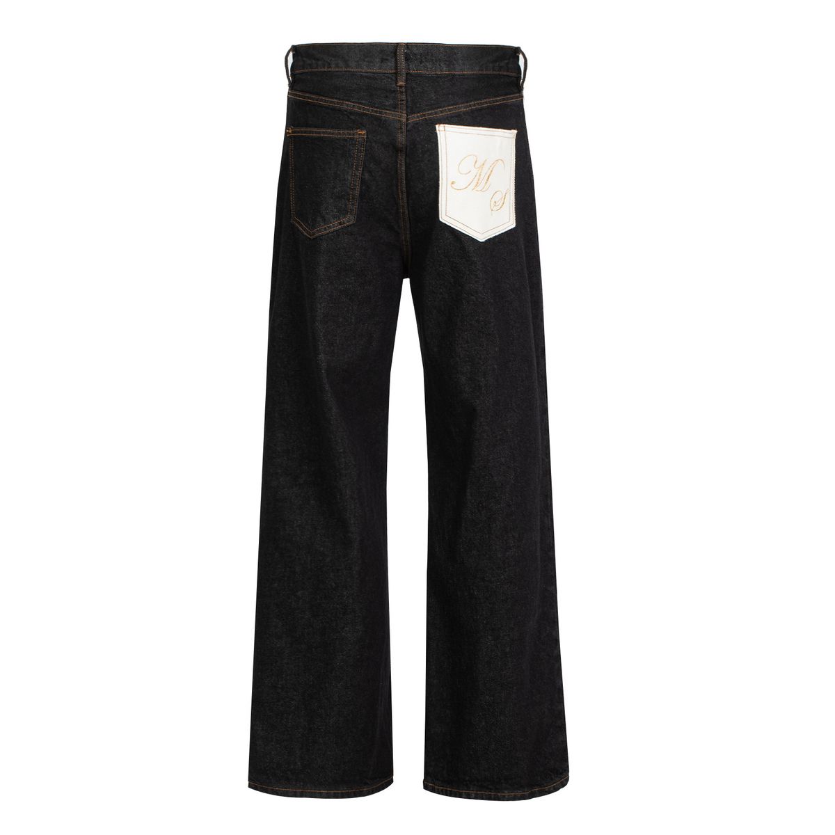 Men's Clothing Okayama Original Cow 14.5 Oz Machete Original Color Washed Jeans Baggy Trousers Cotton_viptrois.com