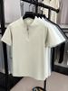 Explosive Punched Solid Color Half Pull Chain Quick Drying T-shirt 2025 Summer New Breathable Round Neck Thin Short_viptrois.com