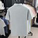 New 2025 Collar Summer Thin High End Leisure Solid Color Cotton Middle Aged Short Sleeved T-shirt For Men_viptrois.com