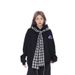 American Plaid Shawl Badge Two-Piece Hoodie Top Unisex College Style Loose Trendy Brand Hooded Sweatshirt_viptrois.com