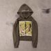 Men's Clothing European And American New High Street Trend Unisex Abstract Print Loose Casual Versatile Hooded Zipper Sweatshirt American Style_viptrois.com