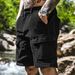 Men's Clothing Summer Work Shorts Men's Casual Pants With Multiple Pockets Loose Retro Five Point Pants_viptrois.com