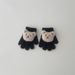 Children's gloves Winter ins cartoon Bear warm finger knitted baby student gloves_viptrois.com