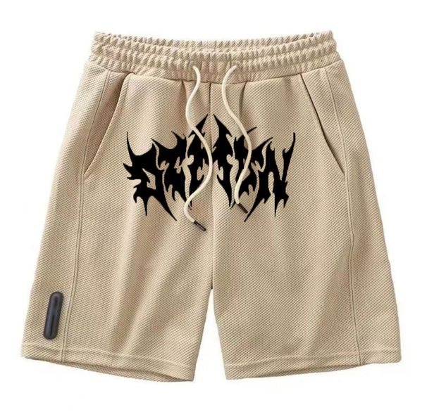 Men's Clothing Men's Summer Waffle Shorts Loose Casual Straight Five Point Pants For Outdoor Wear Trendy Brand Ins Big Pants_viptrois.com