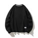 Waffle Hoodie Trendy Long Sleeved T-Shirt Solid Color Round Neck Men's Base Shirt Upper Garment Df3_viptrois.com