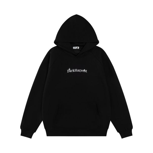 English Letter Print Hoodie Street Style Vibe Versatile Loose Men's Pullover Casual Sweatshirt_viptrois.com