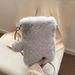 Women's Bags Mobile Phone Bag Women's Autumn And Winter New Furry Crossbody Bag Mini Small Shoulder Bag Vertical Mobile Phone Bag Furry Small Bag_viptrois.com