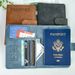 Passport Covers Anti Magnetic Passport Cover PU Leather Passport Holder Magnetic Buckle Leather Passport Bag_viptrois.com