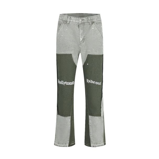 DistMurcia-Jean En Denim Évasé Pour Hommes, Vintage, Graffiti, Hip Hop, Splash Ink, Turnblock, Y2K, Street Wear, Casual, Slim Fit, Pantalon_viptrois.com