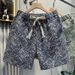 Trendy Men's Summer Shorts High End Creative Jacquard Loose Beach Casual Pants_viptrois.com
