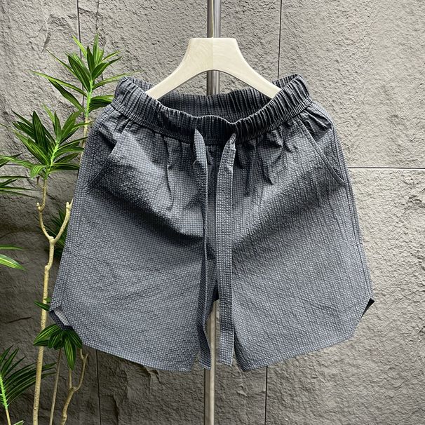 Summer Thin Men's Cool, Comfortable, And Breathable Capris, Designer Bubble Wrap Versatile Casual Loose Shorts_viptrois.com