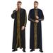Men's Clothing Factory ready stock Middle Eastern Muslim men's gold velvet embroidered robe, TH825, hot sale_viptrois.com