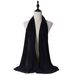 New Beaded Lace Hui Headscarf Cross Water Drop Bead Tube Black Tassel Scarf_viptrois.com