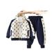 autumn and winter new pure cotton children's sweater knitted cardigan boys and girls casual children's clothing suit_viptrois.com