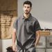 Men's Clothing Retro Heavy Short Sleeved Shirt Trendy Loose Lapel T Shirt_viptrois.com