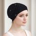 New Milk Silk Braid Diamond Snail Hat Muslim Hat Baotou Hat_viptrois.com