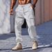 Men's Clothing Cotton And Linen Men's Pants Outdoor Loose Multi Pocket Workwear Cuffed Casual Pants Long Men_viptrois.com