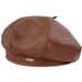 Autumn New Hat For Women, Leather Small Face Beret, Niche Personality Artist Hat, Beret Style_viptrois.com