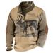 Cross-border European And American Ethnic Style 3D Printed Half-zip Men's Sweatshirt_viptrois.com