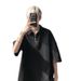 2024 Summer New Youth Solid Color Versatile Short Sleeve Hong Kong Style Waffle Polo T-Shirt_viptrois.com