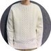 Men's Chunky Knit Cable Sweater - Oversized Winter Pullover With Soft Polyester Blend, Loose Fit Style_viptrois.com