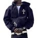 European And American Autumn Winter Hip Hop Street Trend Printed Streetwear Unisex Zipper Hoodie Wholesale_viptrois.com