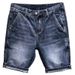 Large Size Blue Denim Shorts, Haren Straight Leg Loose Fit Five Quarter Pants, Heavy-duty Washed And Worn Horse Pants_viptrois.com