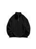 "Men's Stand Collar Quarter-Zip Sweatshirt - Fleece Lined Relaxed Fit Pullover For Casual & Sporty Look (White, Black, Camel, Red, Wine, Apricot, )"_viptrois.com