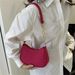 New Brand Women Retro Underarm Felt Solid Color Shoulder Casual Purse Dumpg Simple Fashion Crossbody Bag_viptrois.com