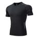 Men's Clothing Sports T Shirt Quick Drying Short Sleeved Top Ice Silk Stretch Fitness Clothes Outdoor Running Training Clothes_viptrois.com
