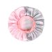 New Wide Brim Color Matching Sleeping Cap Ladies Fashion Elastic Chemotherapy Cap Two Color Stitching Hair Care Washing Cap_viptrois.com
