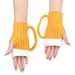 3D Beer Cup Wool Gloves - Fun & Warm Half-Finger Knitted Gloves For Men & Women (Color Matching, Autumn & Winter Essential)_viptrois.com